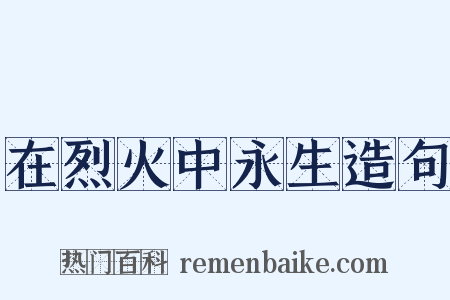 在烈火中永生造句是什么意思的图片
